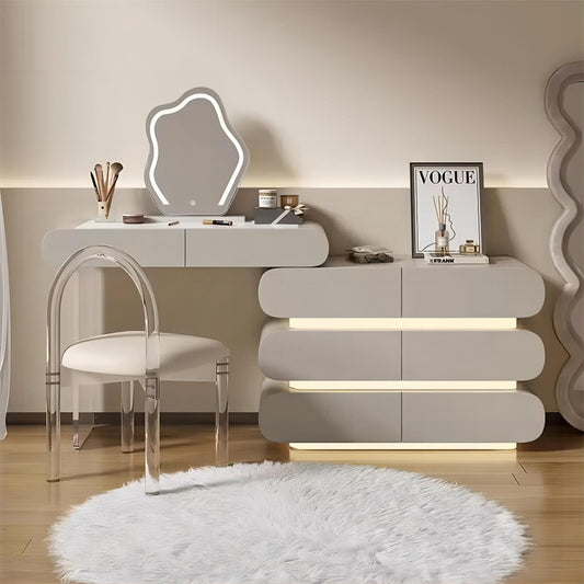 High End Modern Bedroom Furniture Dresser Set Wood Makeups Dressing Table