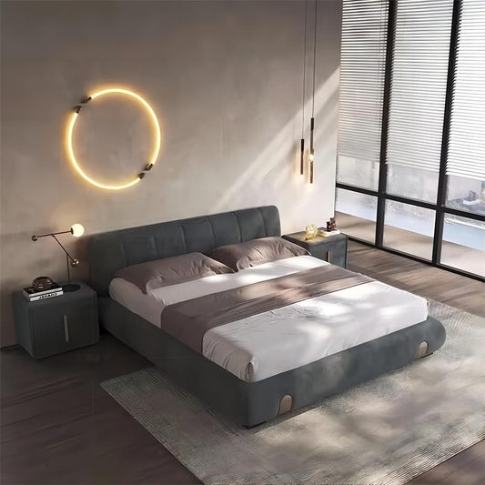 Abrasive Cloth Bed Modern Minimalist Designer High-End Double Master Bedroom Furniture